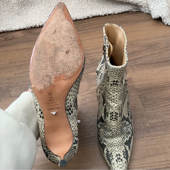 Schutz Snakeskin Booties - Picture 3 of 8